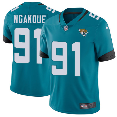 Jacksonville Jaguars #91 Yannick Ngakoue Teal Green Alternate Youth Stitched NFL Vapor Untouchable Limited Jersey->youth nfl jersey->Youth Jersey